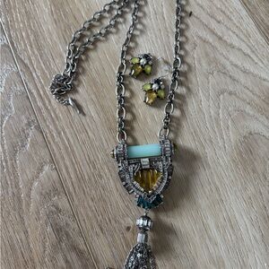 Chloe + Isabel Silver and Yellow Statement Necklace